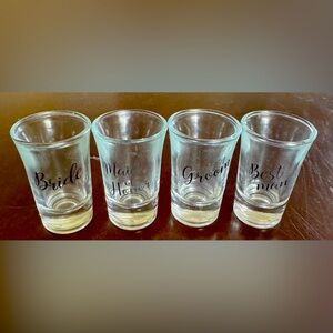 Bridal party shooter glasses